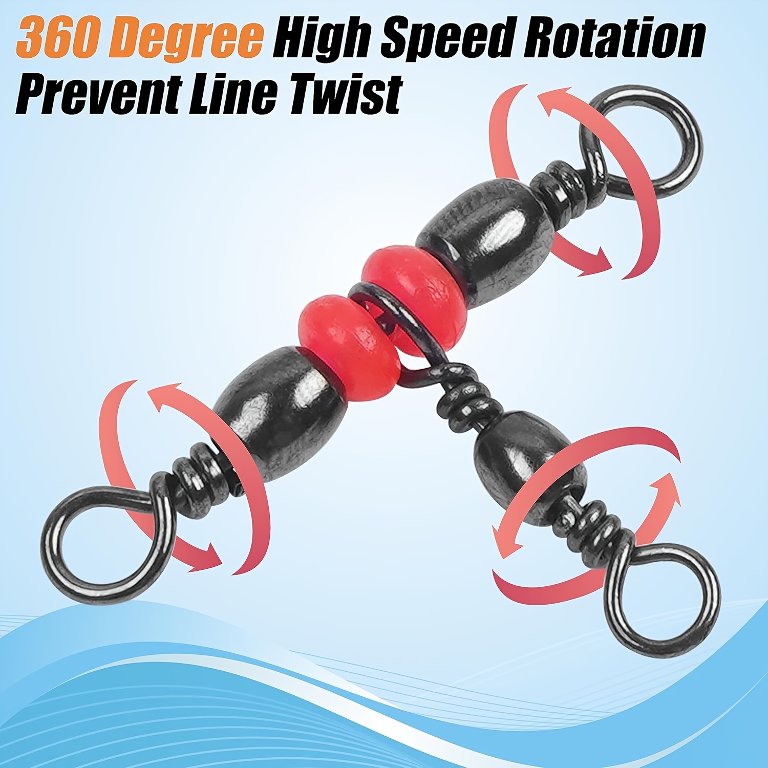 3 Three Way Swivels,Triple Swi - Baitcasting Reel recension och pris