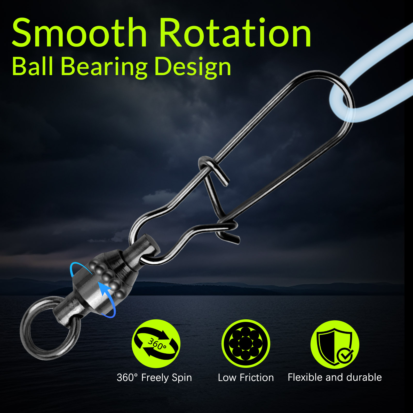 9KM 10PCS Ball Bearing Swivel  - Baitcasting Reel recension och pris