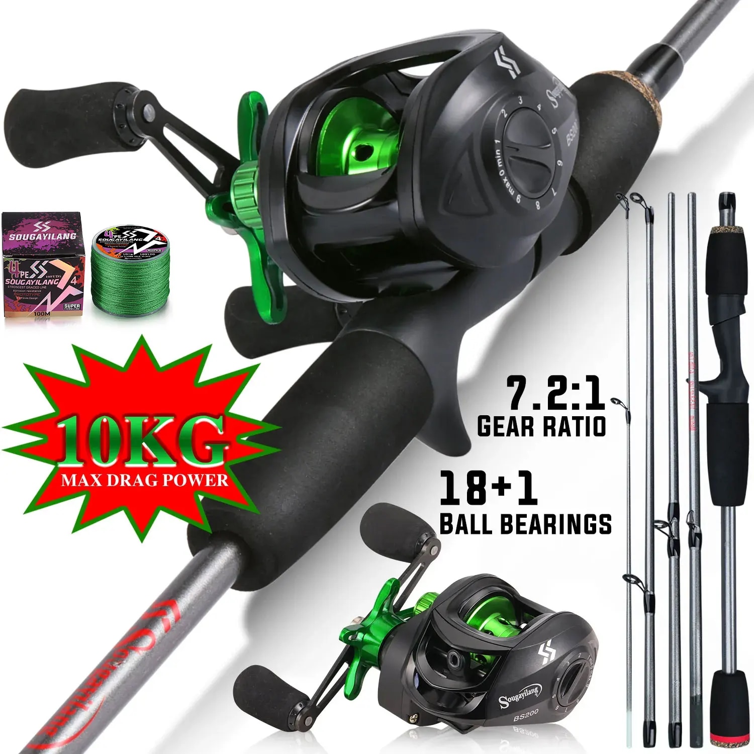 Sougayilang Fishing Rod Combo  - Spincast Reel recension och pris